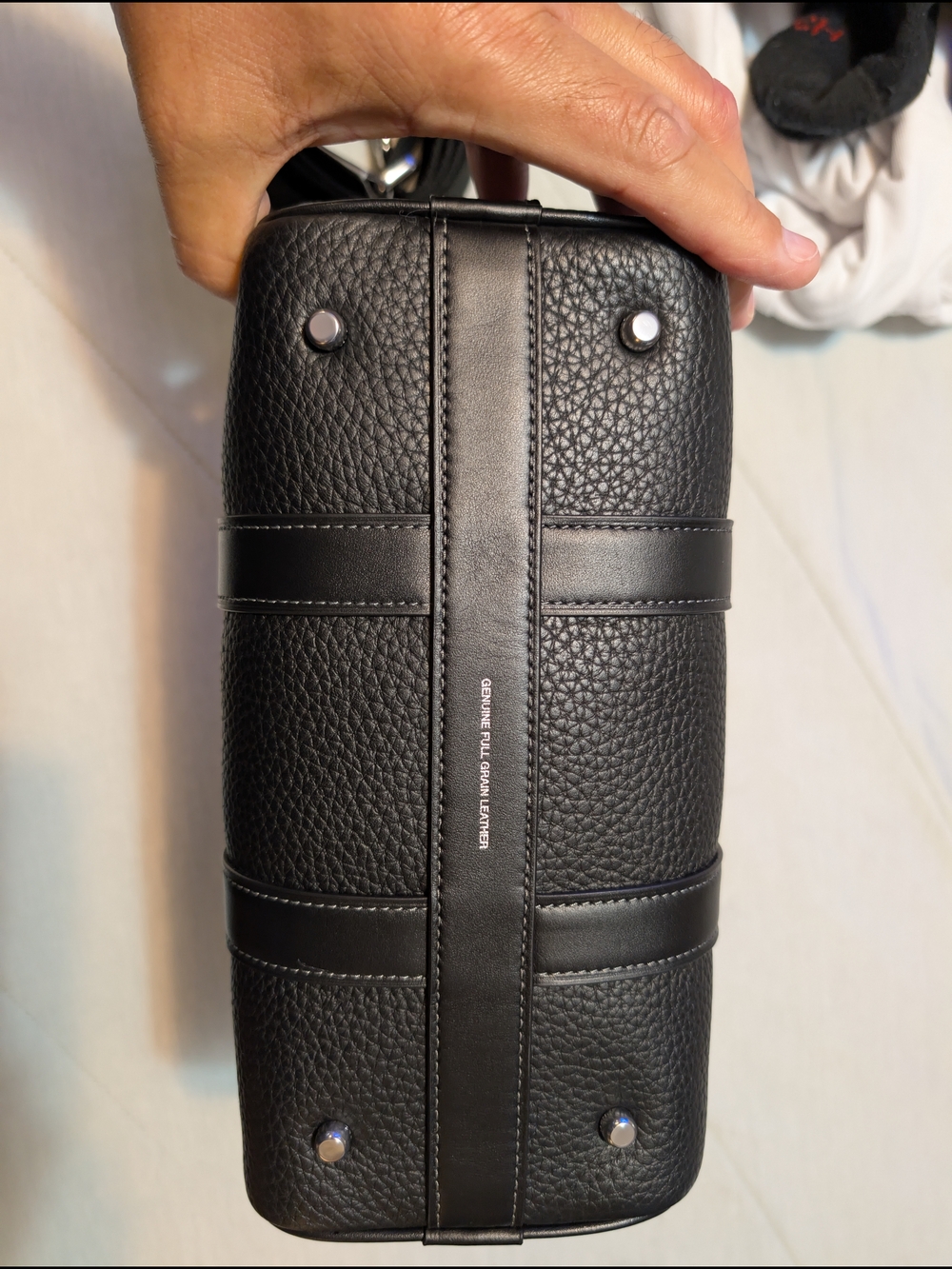 Coach Compass 25 Black Pebble Leather New - Picture 4 of 5
